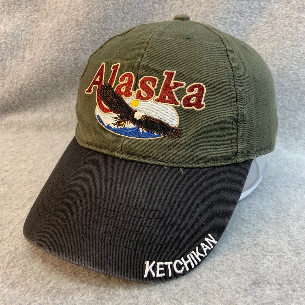 Alaska Eagle Unisex Green T.H.L. Baseball Cap Ketchikan Souvenir OSFA